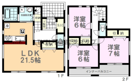  yԎ}zJ̖邢zςɖꂽ21.5LDK