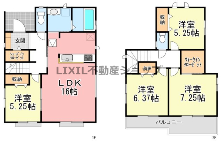  �yB����/�Ԏ�}�z �L�X�Ƃ���16����LDK�ł�Ƃ肠�鐶����Ԃ��m�ۂł��܂��I 2�K�ɂ̓E�H�[�N�C���N���[�[�b�g������A���[���L�x�ł���